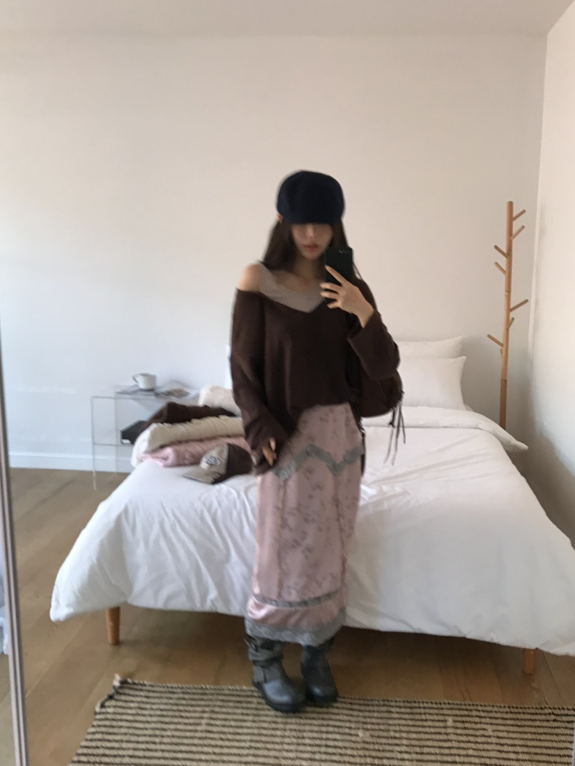 LOVE PULL韓國直郵女士新品熱賣休閑長袖T恤安哥拉假兩件LOVE PULL長袖T恤