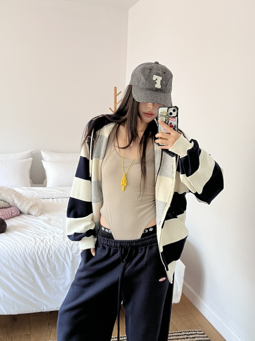 LOVE PULL韓國直郵女士新品時尚推薦休閑吊帶背心抓絨無袖LOVE PULL吊帶/背心