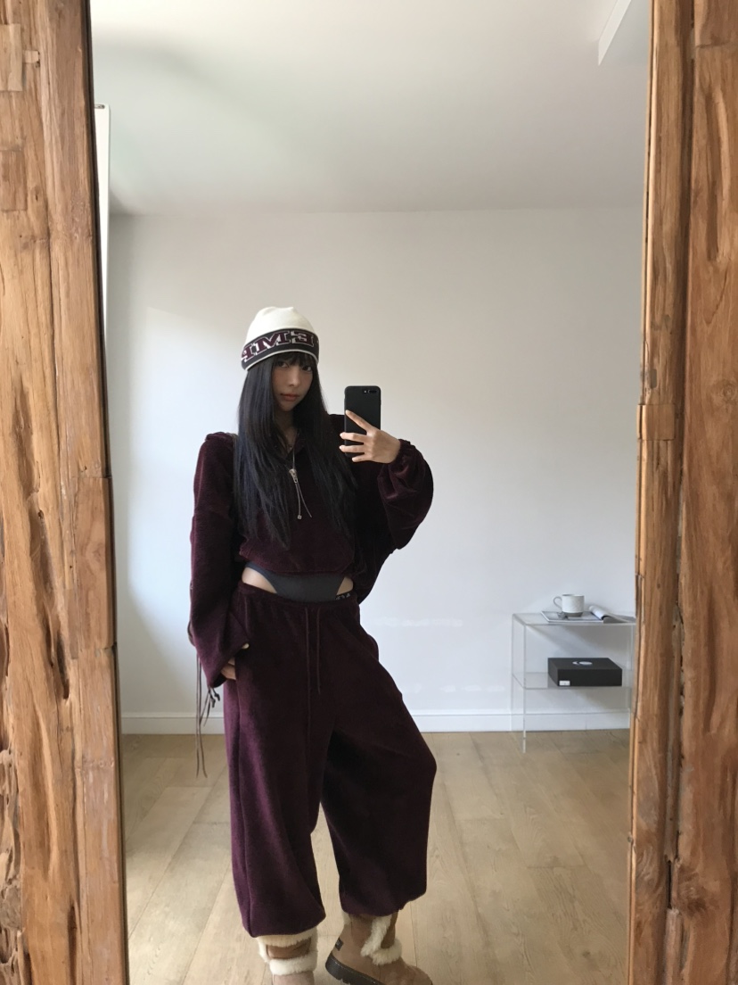 LOVE PULL韓國直郵女士新品時尚推薦休閑吊帶背心抓絨無袖LOVE PULL吊帶/背心