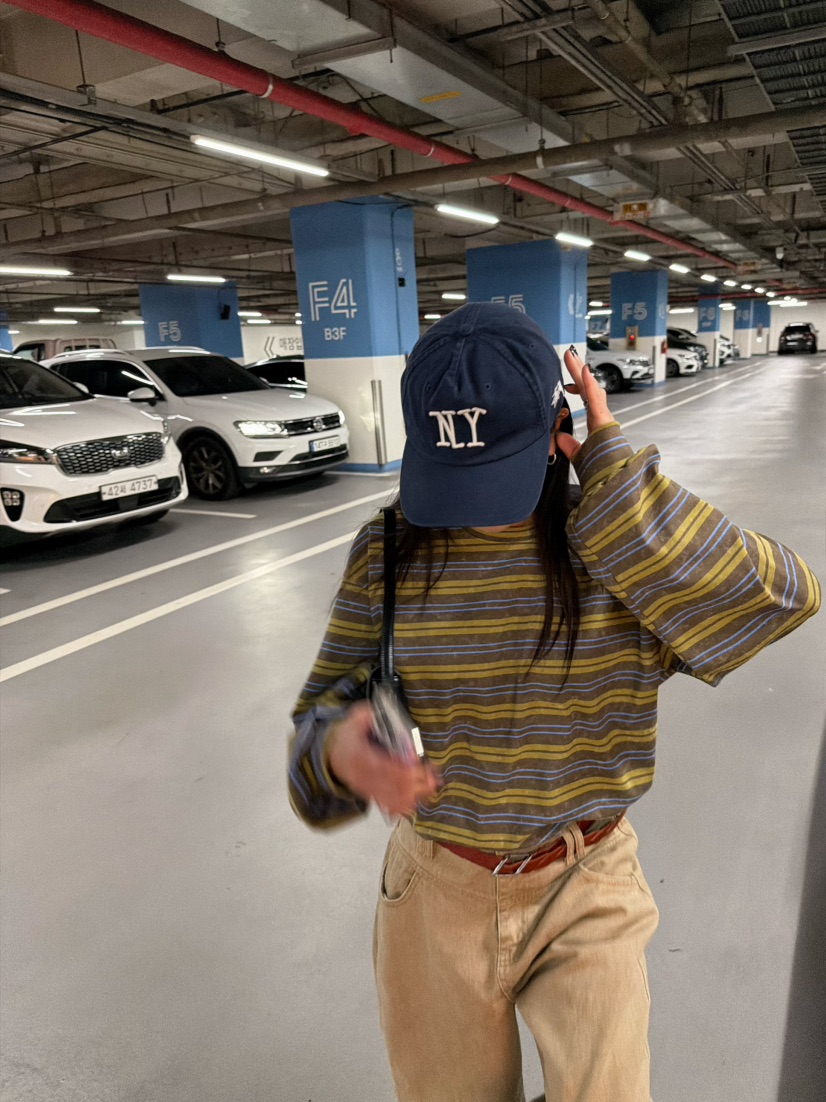 BYRING韓國代購女裝新品熱賣休閑推薦時尚真品長袖T恤條紋BYRING長袖T恤