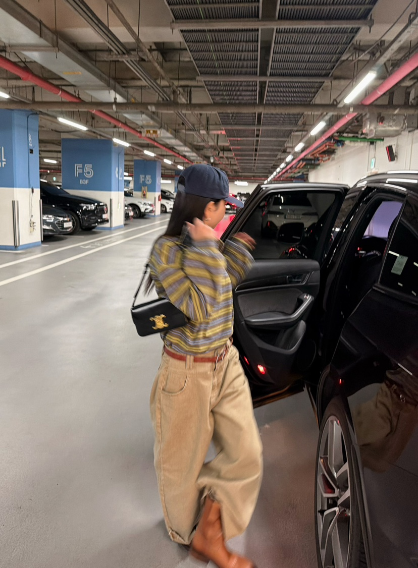 BYRING韓國代購女裝新品熱賣休閑推薦時尚真品長袖T恤條紋BYRING長袖T恤