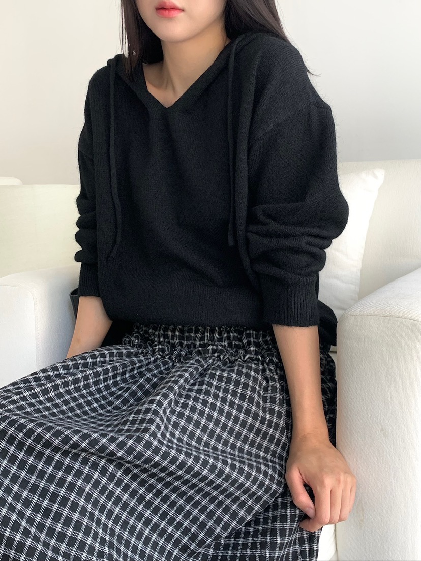 BLEECKER韓國代購女士新品人氣真品推薦休閑長裙格子褶皺BLEECKER長裙