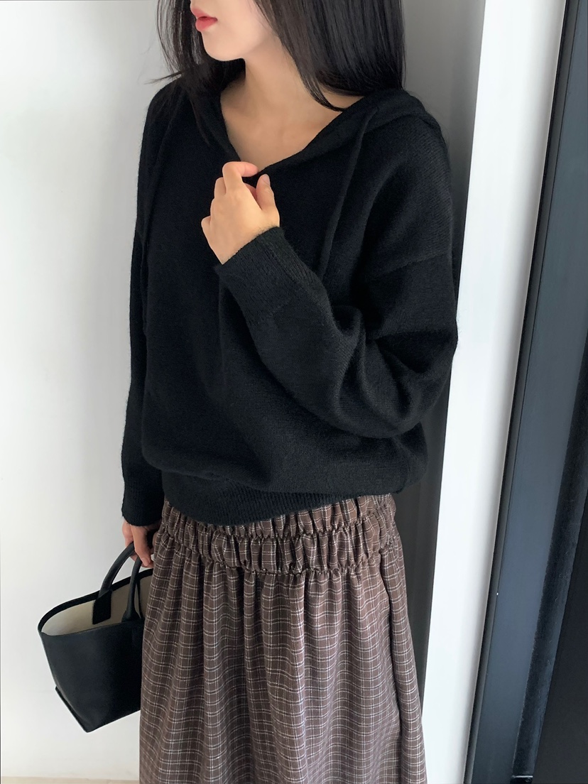 BLEECKER韓國代購女士新品人氣真品推薦休閑長裙格子褶皺BLEECKER長裙