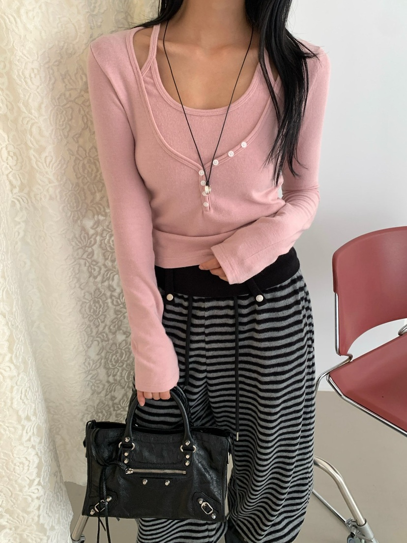 REVE CITE-L東大門代購女士新款熱賣時尚休閑人氣長袖T恤REVE CITE-L長袖T恤