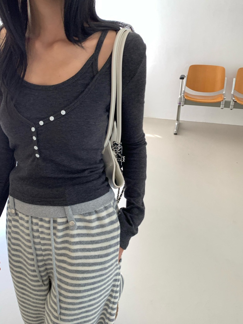 REVE CITE-L東大門代購女士新款熱賣時尚休閑人氣長袖T恤REVE CITE-L長袖T恤