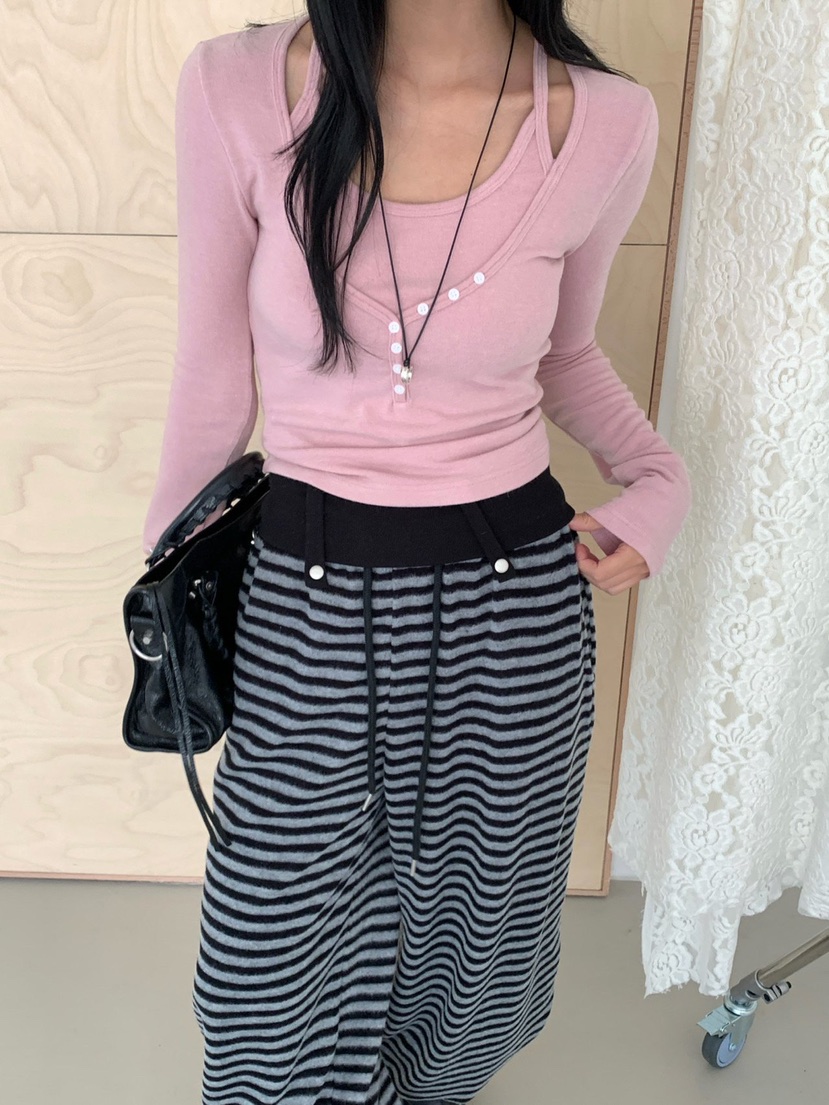 REVE CITE-L東大門代購女士新款熱賣時尚休閑人氣長袖T恤REVE CITE-L長袖T恤圖色1