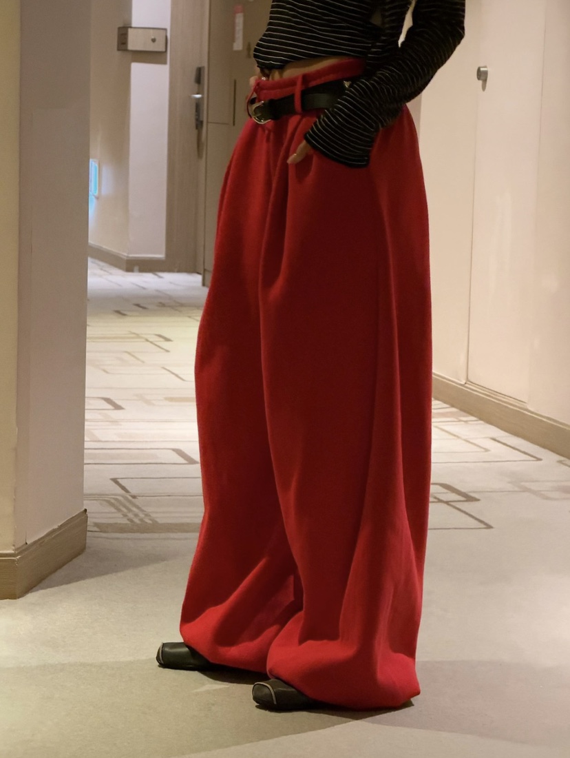 ZEROZERO東大門實拍女裝新品人氣休閑褲不含腰帶加絨褶裥ZEROZERO休閑褲