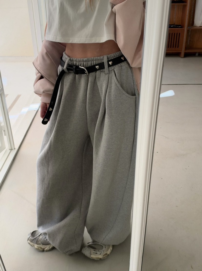 ZEROZERO東大門實拍女裝新品人氣休閑褲不含腰帶加絨褶裥ZEROZERO休閑褲圖色1