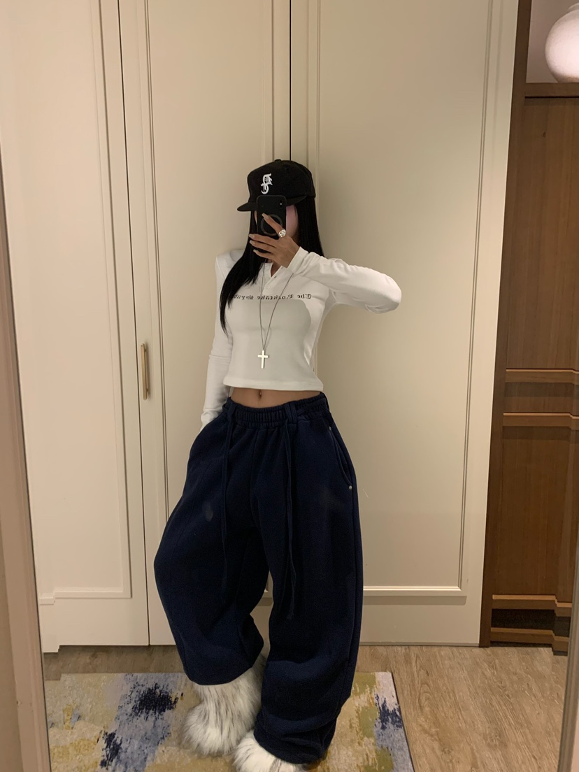 BADCALM韓國直郵女士新款熱賣人氣時尚休閑推薦長袖T恤字母BADCALM長袖T恤
