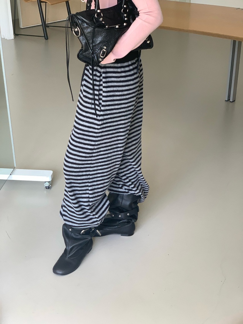 REVE CITE-L東大門直郵女裝新款真品熱賣休閑褲折疊抓絨REVE CITE-L休閑褲