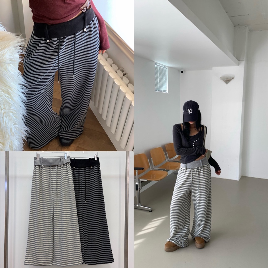 REVE CITE-L東大門直郵女裝新款真品熱賣休閑褲折疊抓絨REVE CITE-L休閑褲