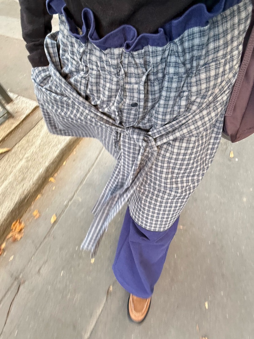 ZEROZERO東大門代購女士新品真品熱賣時尚休閑裙褲格子疊穿ZEROZERO裙褲