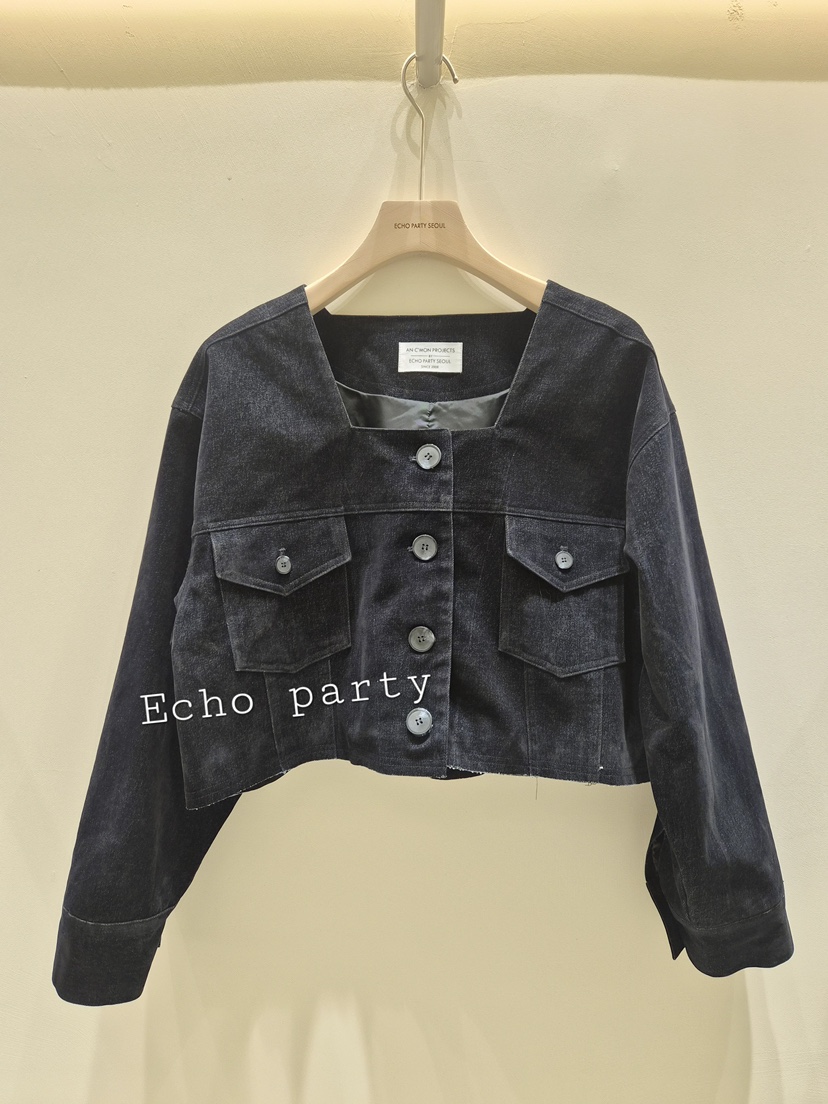 ECHOPARTY韓國直郵女士新品熱賣人氣推薦真品休閑夾克天鵝絨Echo party夾克圖色2