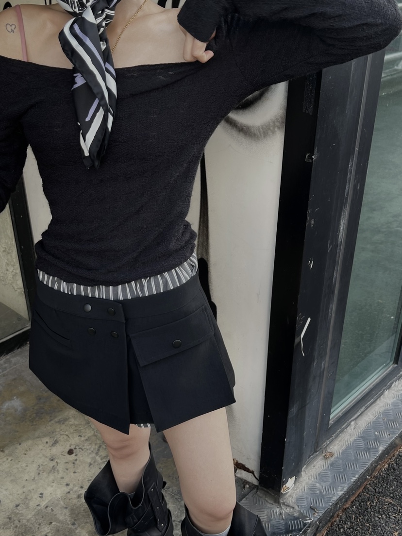 ZEROZERO東大門實拍女士新品熱賣推薦休閑時尚人氣裙褲雙層ZEROZERO裙褲