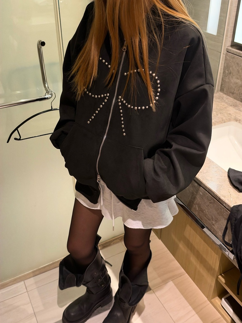 ZEROZERO東大門實拍女士新品推薦休閑真品人氣衛衣麂皮連帽ZEROZERO衛衣