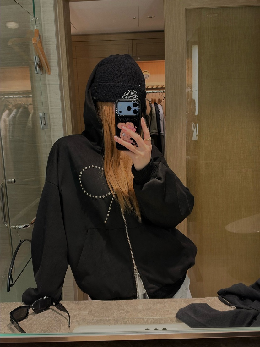 ZEROZERO東大門實拍女士新品推薦休閑真品人氣衛衣麂皮連帽ZEROZERO衛衣圖色2