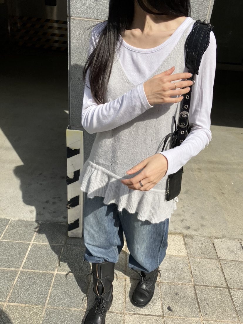 PIN-UP東大門代購女裝新款真品人氣推薦吊帶背心無袖針織衫PIN-UP吊帶/背心
