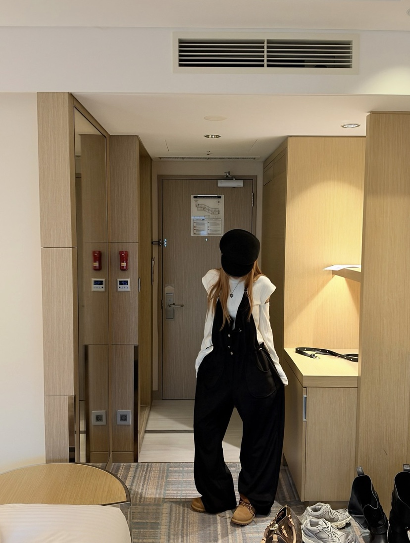 ZEROZERO韓國代購女士新款真品時尚推薦背帶褲不含內搭麂皮ZEROZERO背帶褲