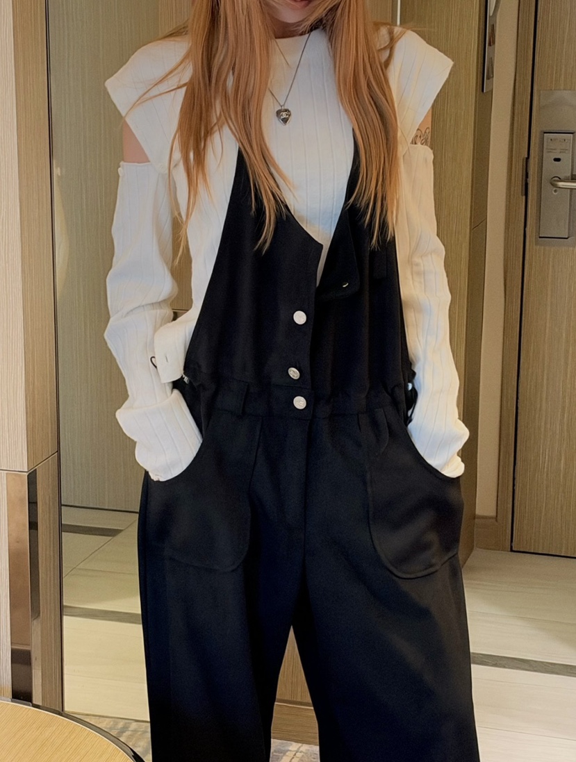 ZEROZERO韓國代購女士新款真品時尚推薦背帶褲不含內搭麂皮ZEROZERO背帶褲