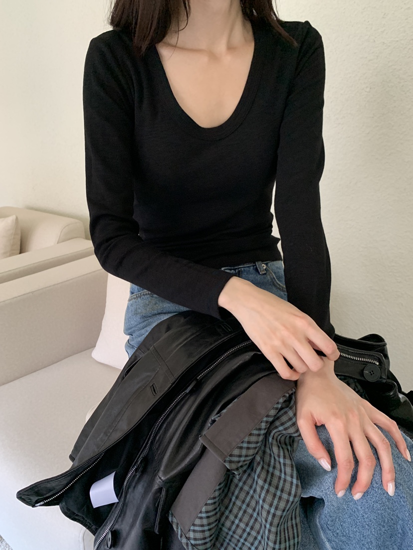 ATHEA東大門實拍女士新品人氣推薦真品休閑時尚長袖T恤抓絨ATHEA長袖T恤圖色2