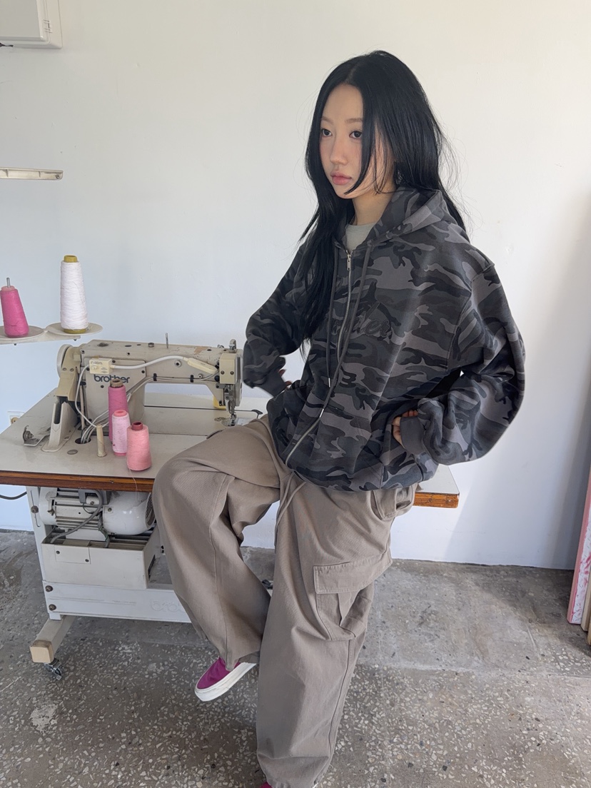 SUNDER MARKET韓國直郵女士新品人氣推薦休閑真品夾克迷彩SUNDER MARKET夾克