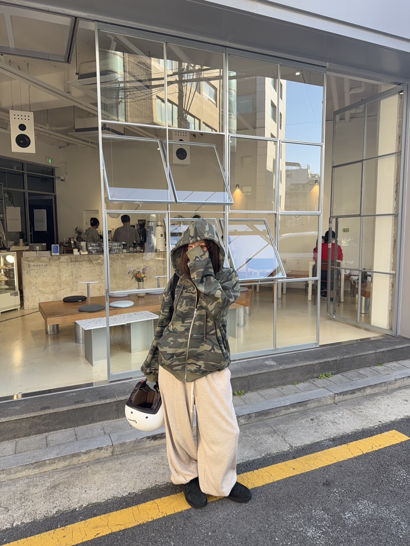 SUNDER MARKET韓國直郵女士新品人氣推薦休閑真品夾克迷彩SUNDER MARKET夾克