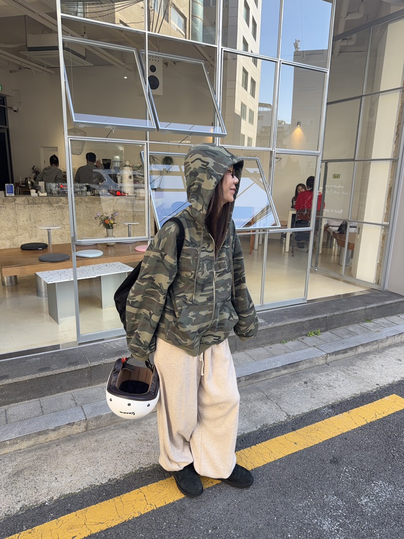 SUNDER MARKET韓國直郵女士新品人氣推薦休閑真品夾克迷彩SUNDER MARKET夾克