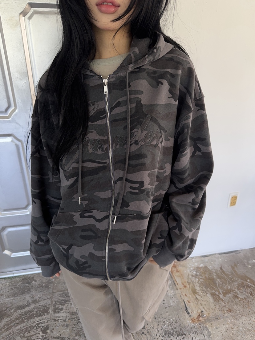 SUNDER MARKET韓國直郵女士新品人氣推薦休閑真品夾克迷彩SUNDER MARKET夾克圖色2