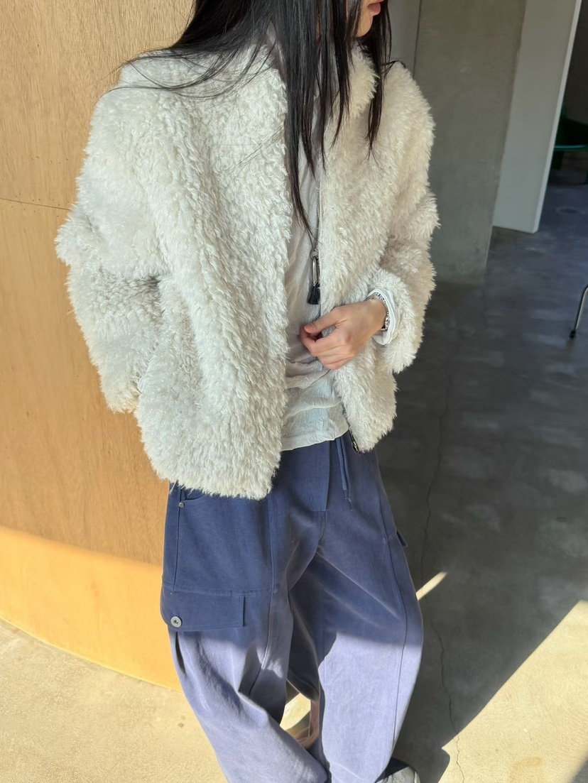 ARKIE/TAF韓國代購女士新款休閑熱賣推薦真品短款大衣毛皮ARKIE/TAF短款大衣