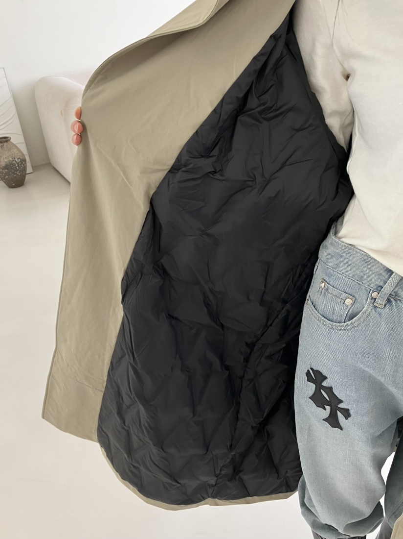 PIN-UP韓國直郵女士新品熱賣休閑真品長款風衣含腰帶羽絨PIN-UP長款風衣