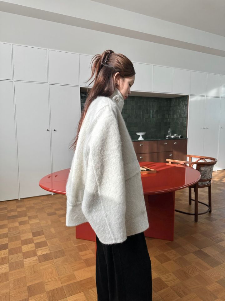 MARE東大門實拍女士新品時尚推薦熱賣真品短款大衣馬海毛MARE短款大衣