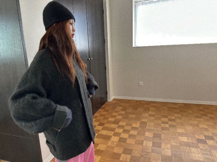MARE東大門實拍女士新品時尚推薦熱賣真品短款大衣馬海毛MARE短款大衣