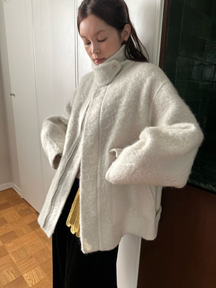 MARE東大門實拍女士新品時尚推薦熱賣真品短款大衣馬海毛MARE短款大衣圖色2