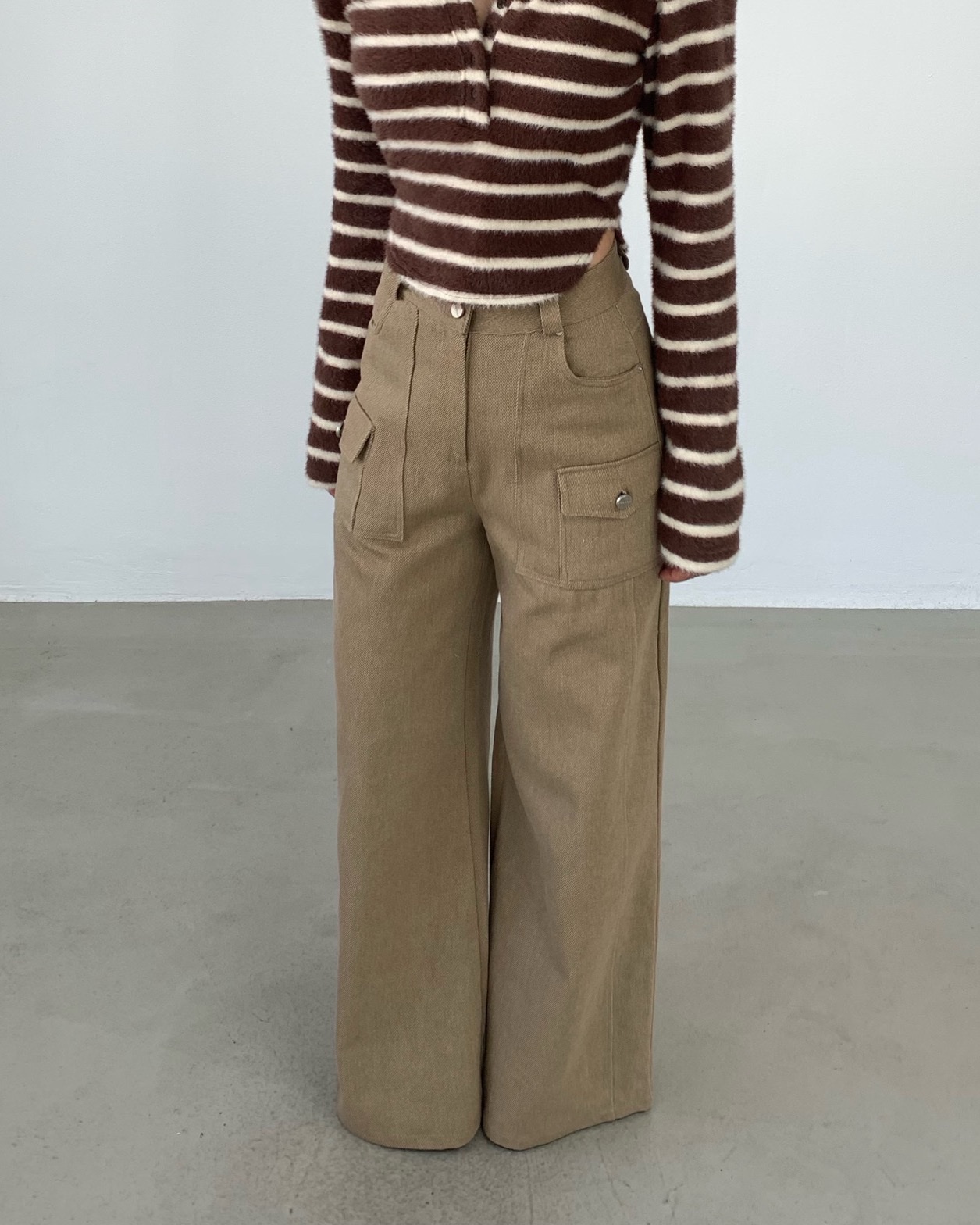 2TWO MOON韓國代購女士新品真品時尚人氣休閑休閑褲口袋2TWO MOON休閑褲圖色1