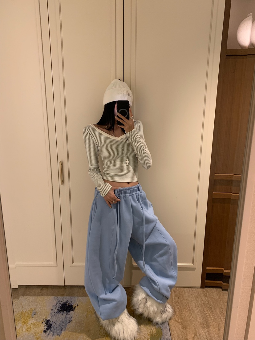 BADCALM東大門直郵女裝新款人氣推薦休閑真品熱賣休閑褲腰帶BADCALM休閑褲圖色4
