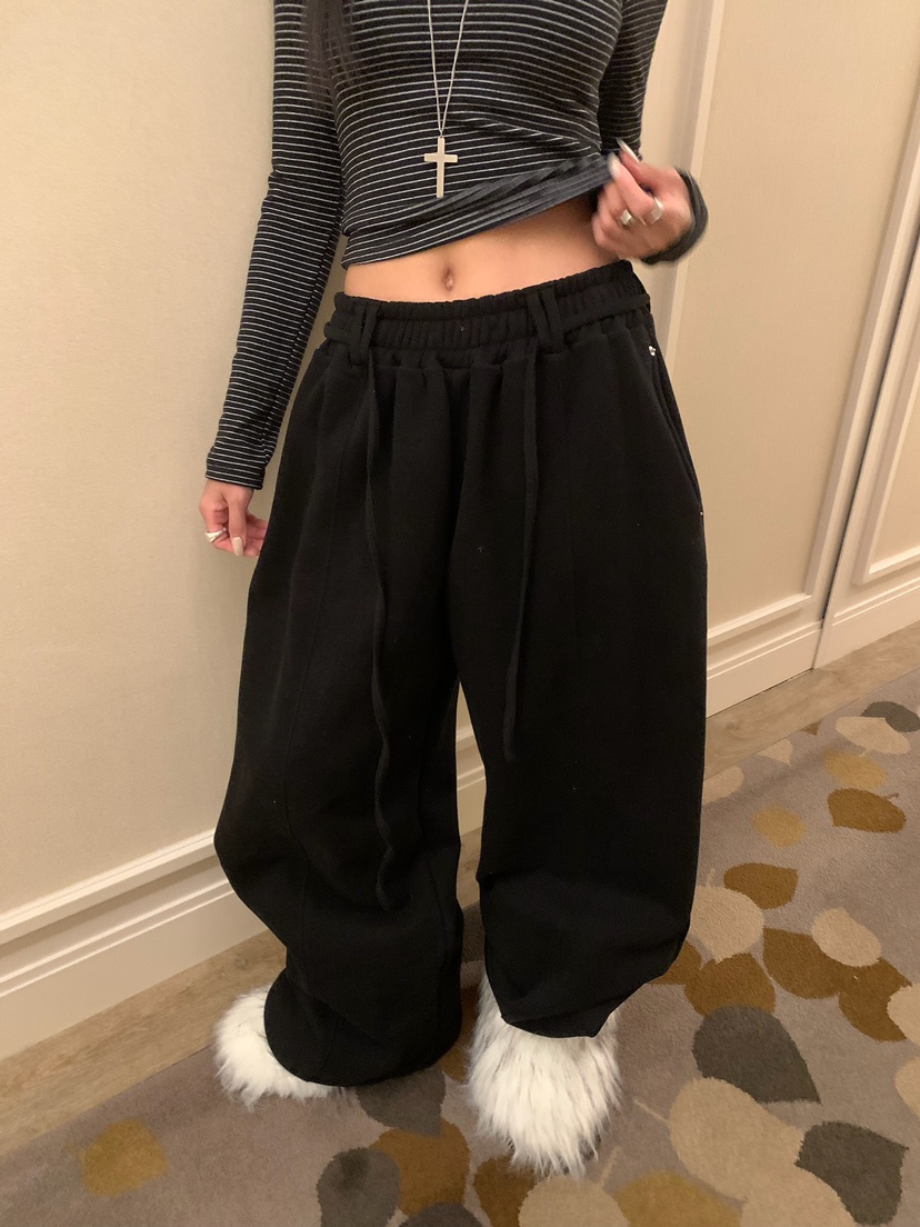 BADCALM東大門直郵女裝新款人氣推薦休閑真品熱賣休閑褲腰帶BADCALM休閑褲圖色6