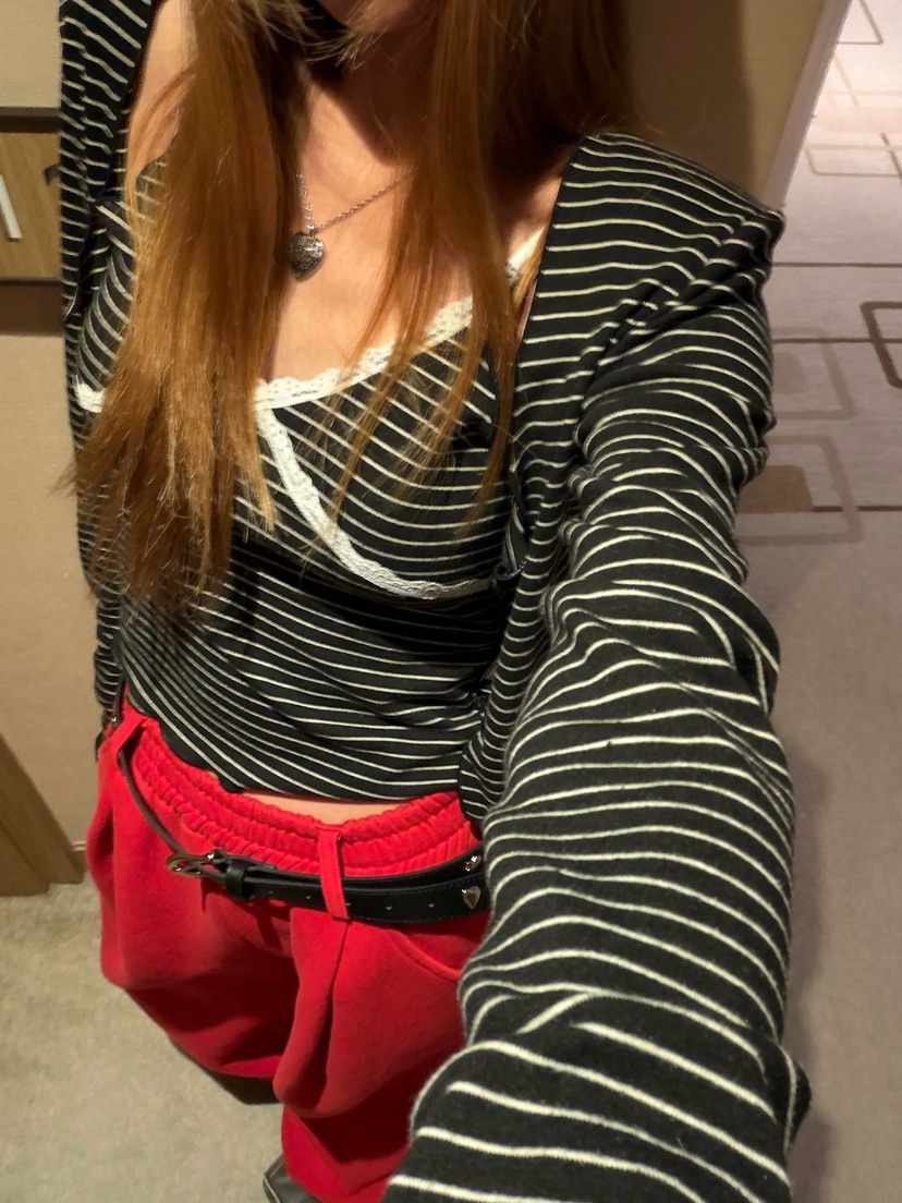 ZEROZERO東大門實拍女裝新款熱賣長袖T恤不含內搭開衫條紋ZEROZERO長袖T恤