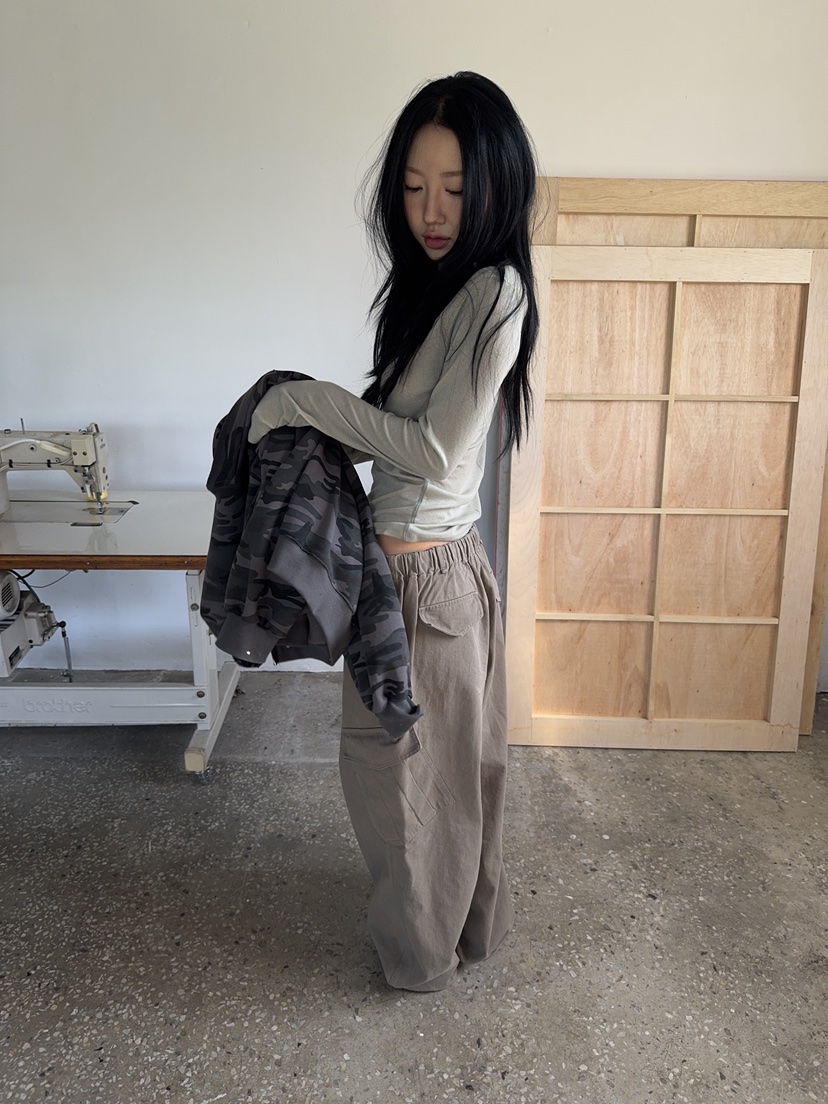 SUNDER MARKET東大門實拍女裝新款人氣時尚休閑褲不含腰帶SUNDER MARKET休閑褲