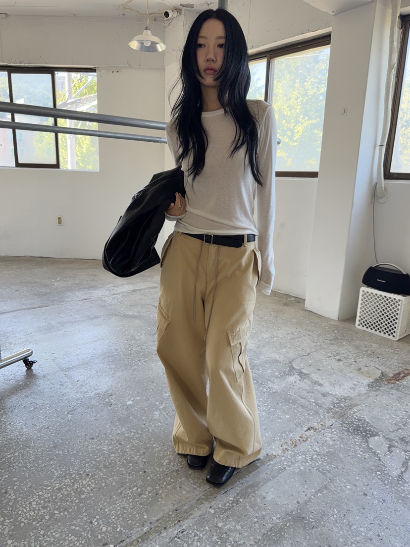 SUNDER MARKET東大門實拍女裝新款人氣時尚休閑褲不含腰帶SUNDER MARKET休閑褲