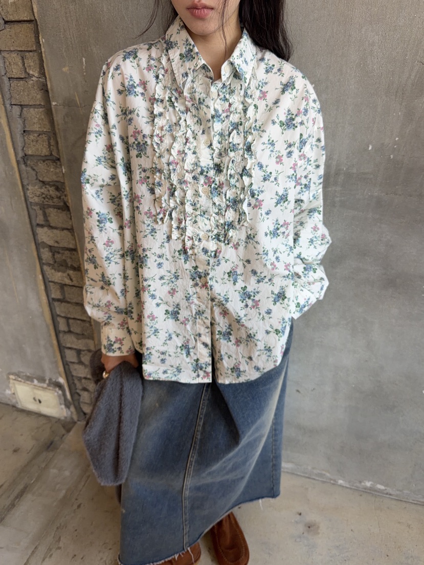 SUNDER MARKET東大門實拍女士新款休閑熱賣襯衫蕾絲衫絨SUNDER MARKET襯衫/蕾絲衫