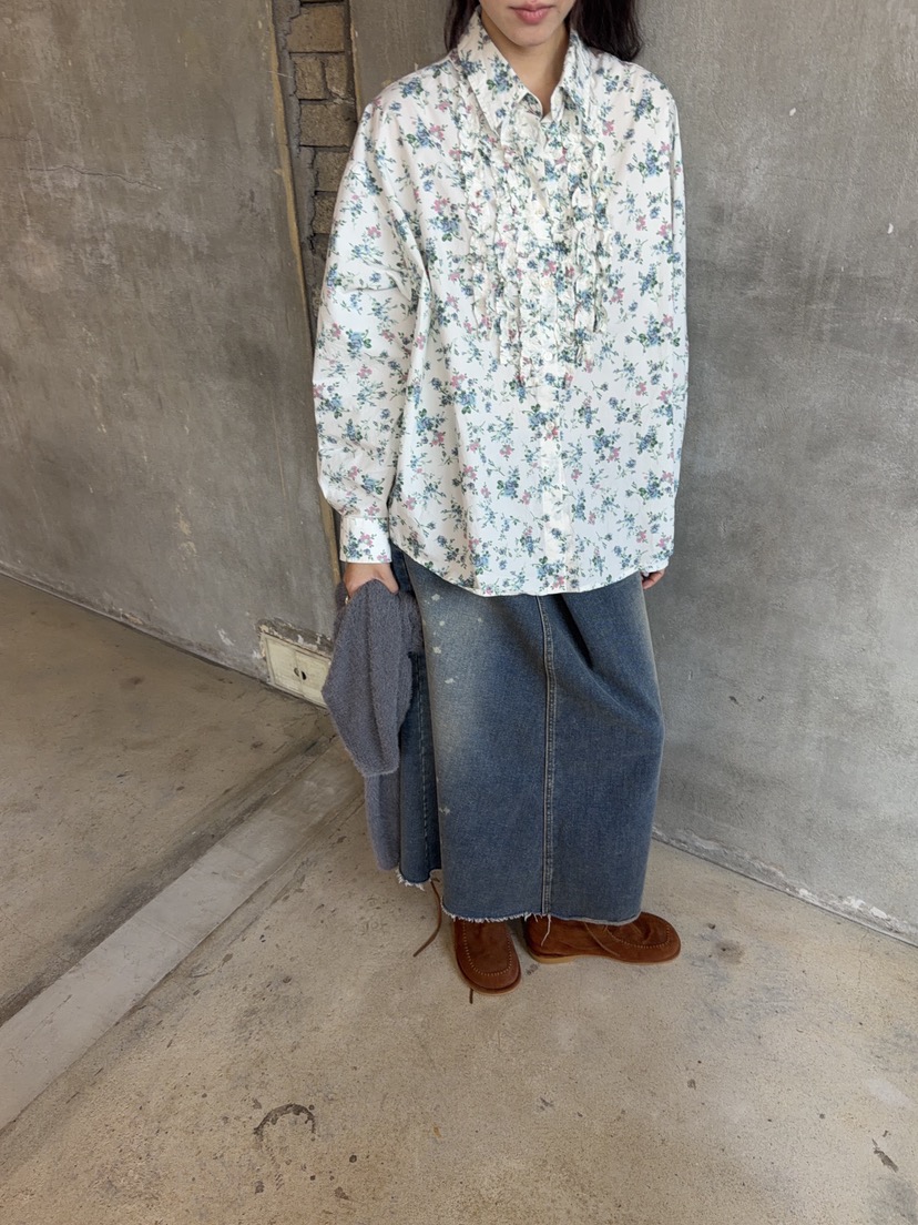 SUNDER MARKET東大門實拍女士新款休閑熱賣襯衫蕾絲衫絨SUNDER MARKET襯衫/蕾絲衫