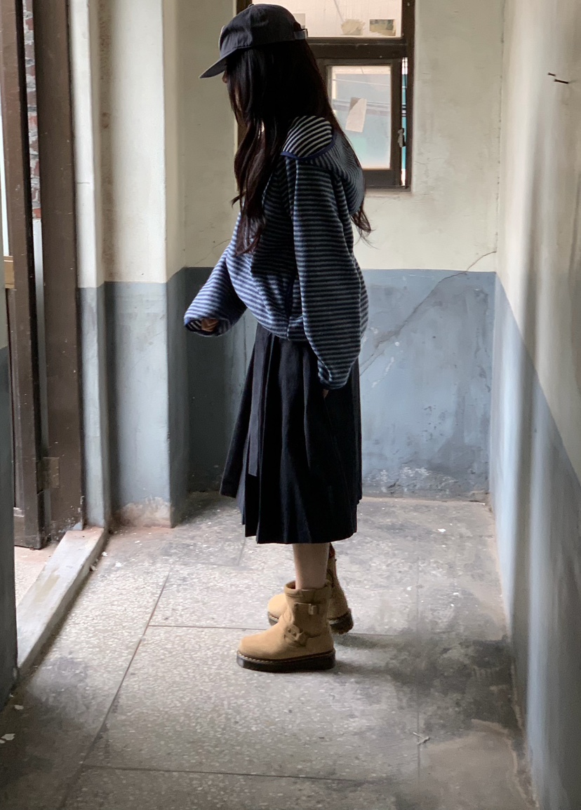 MOMENTUM韓國代購女士新款真品熱賣半身裙中短裙含腰帶褶裥MOMENTUM半身裙/中短裙