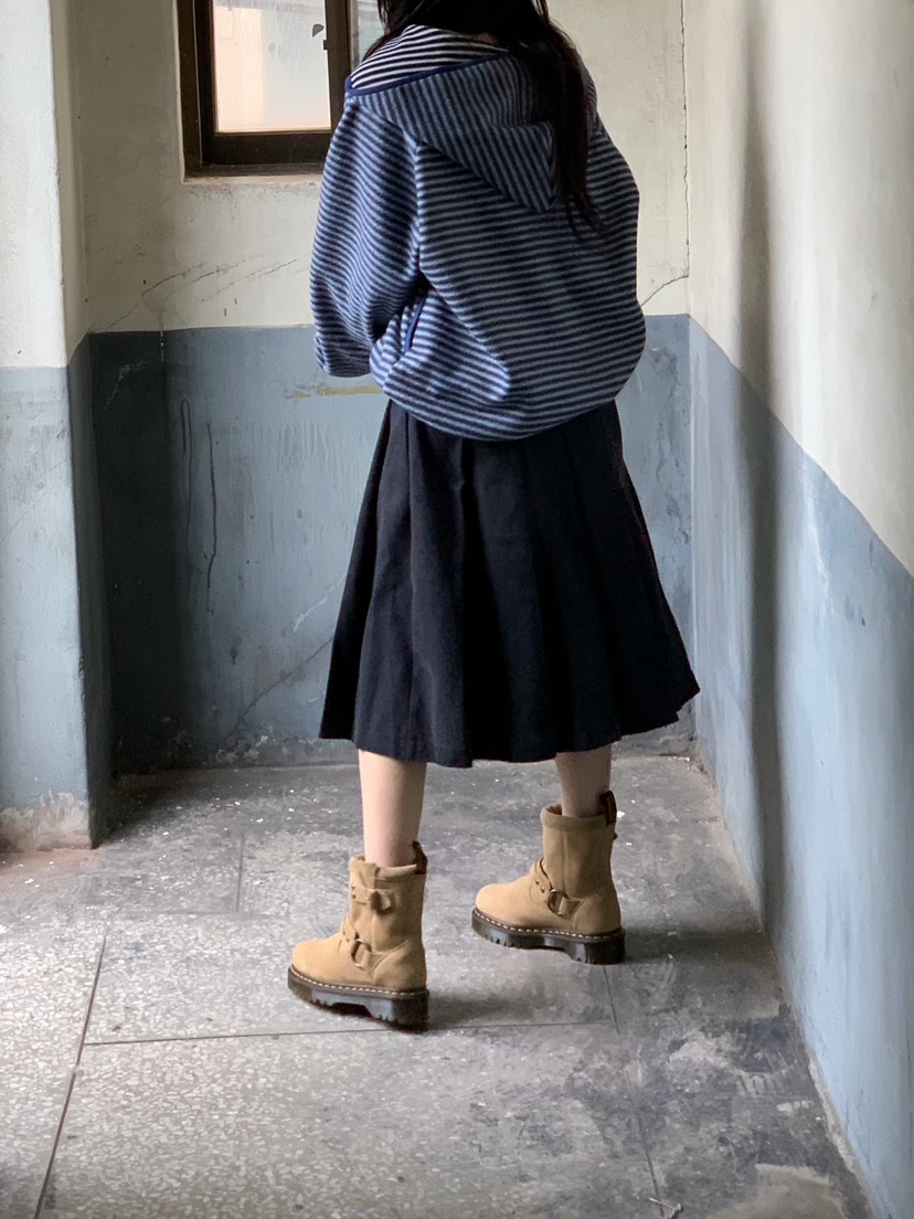 MOMENTUM韓國代購女士新款真品熱賣半身裙中短裙含腰帶褶裥MOMENTUM半身裙/中短裙