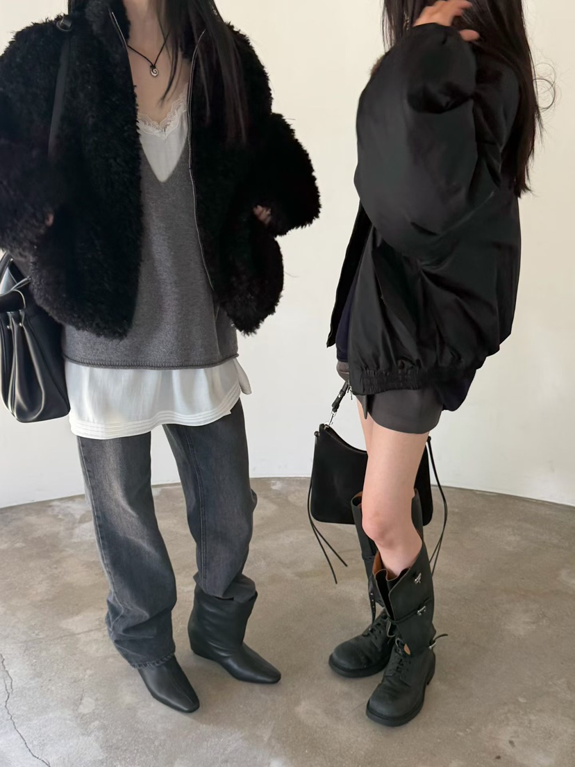 ARKIE/TAF韓國代購女裝新品休閑時尚連衣裙莫代爾蕾絲褶裥ARKIE/TAF連衣裙