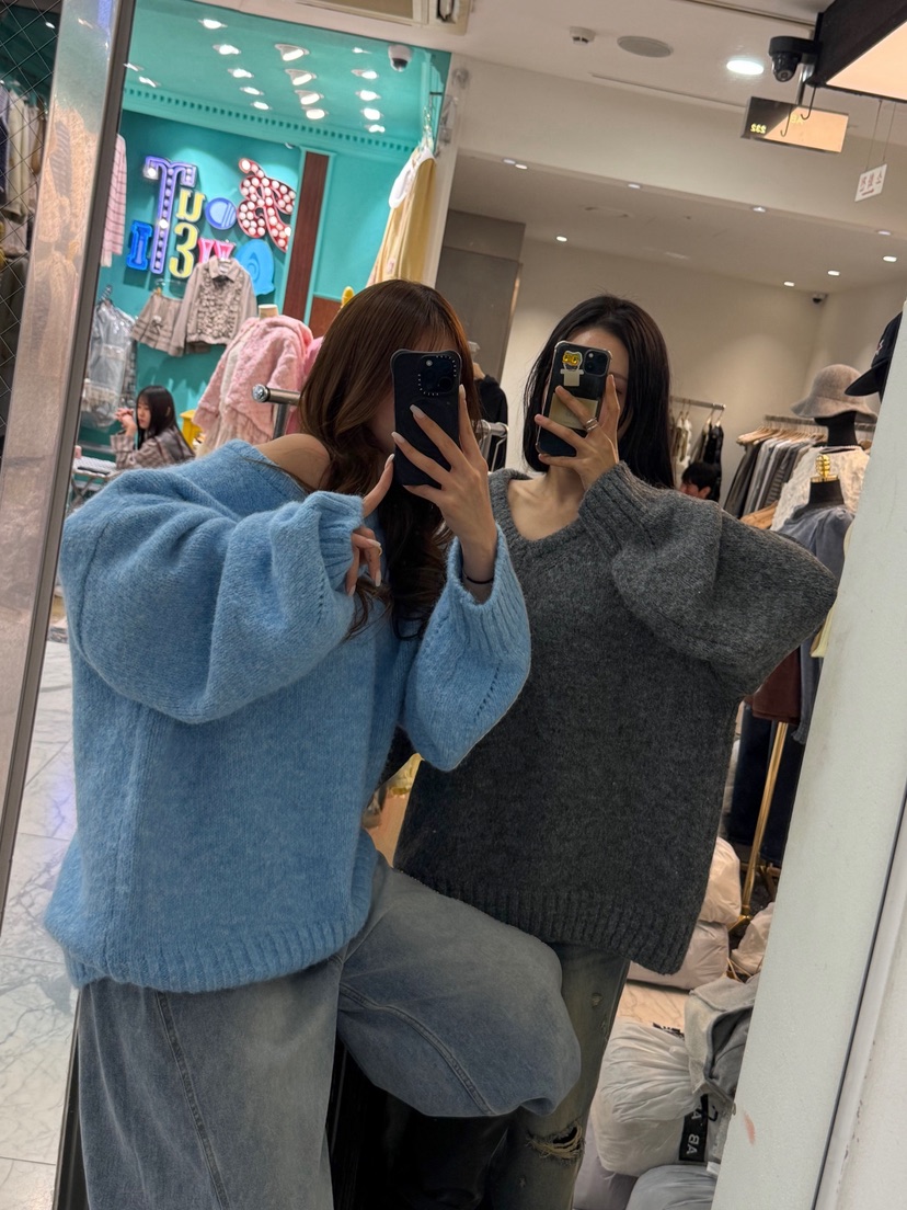 AB韓國代購女裝新品熱賣真品人氣推薦時尚休閑毛衣含圍巾AB毛衣
