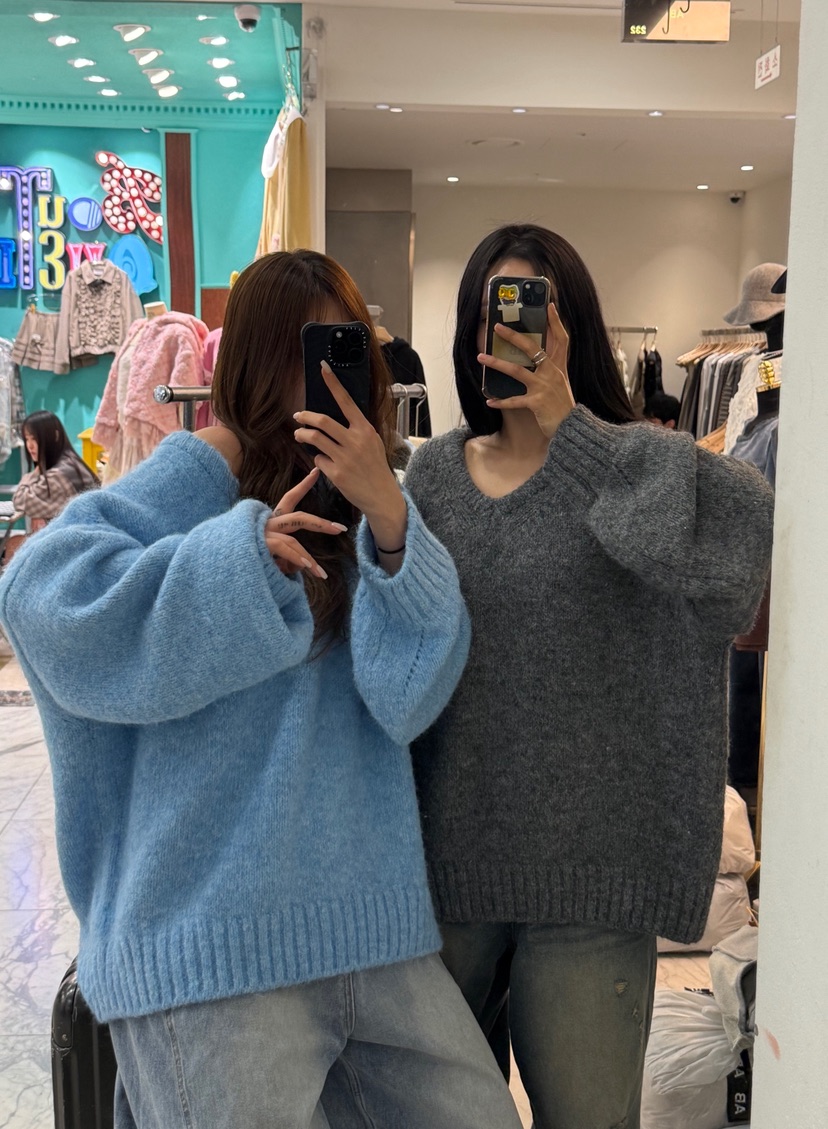 AB韓國代購女裝新品熱賣真品人氣推薦時尚休閑毛衣含圍巾AB毛衣