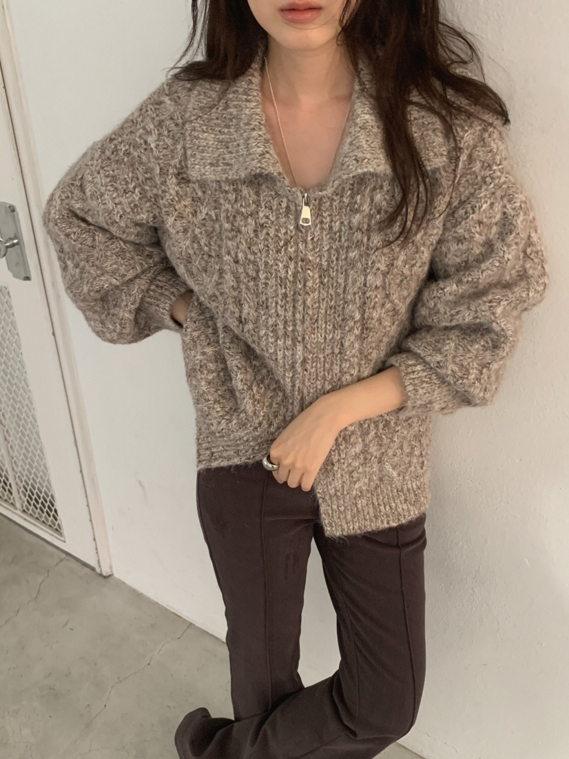 MOSMOS東大門代購女裝新款時尚真品人氣推薦開衫針織拉鏈MOSMOS開衫