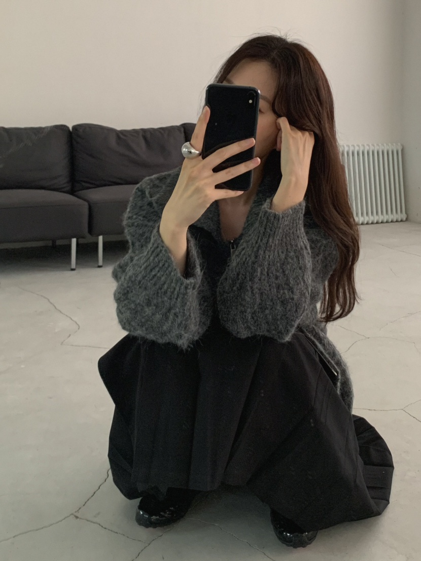 MOSMOS東大門代購女裝新款時尚真品人氣推薦開衫針織拉鏈MOSMOS開衫