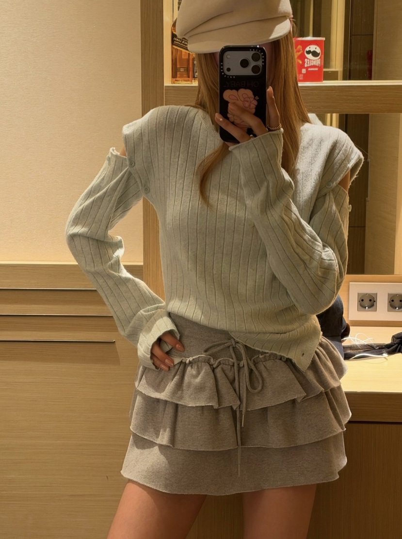 ZEROZERO東大門實拍女士新款推薦人氣真品針織衫可拆卸開衩ZEROZERO針織衫
