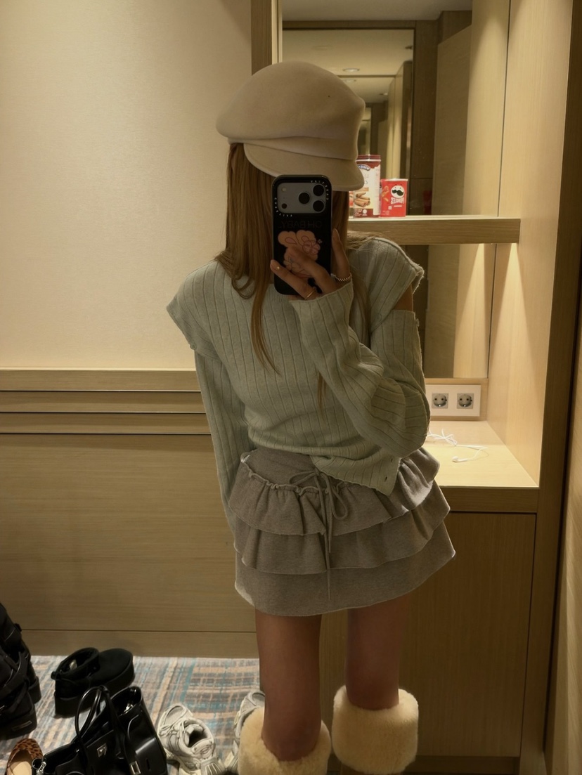 ZEROZERO東大門實拍女士新款推薦人氣真品針織衫可拆卸開衩ZEROZERO針織衫圖色1